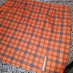Plus size plaid skirt